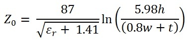 Microstrip Impedance Formula & Calculation